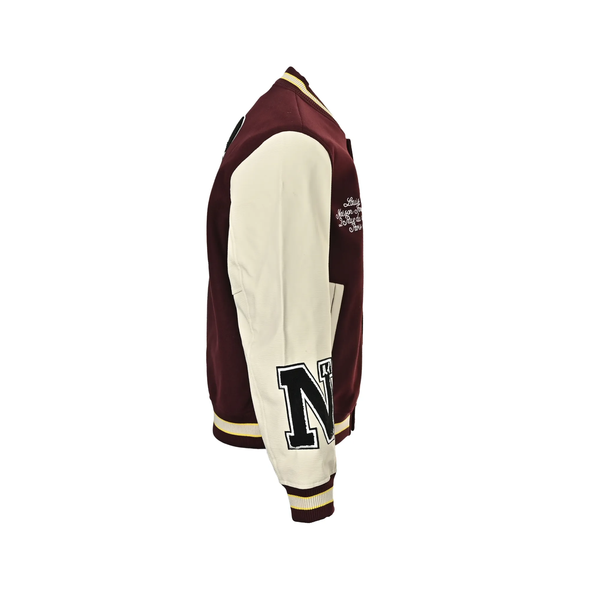 Louis Vuitton/Louis Vuitton embroidered letter logo baseball jacket